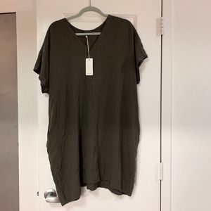 Grade & Gather Green Natural Dress Size Small (oversized)